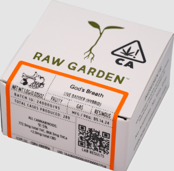 Raw Garden Live Badder 1g - Super Buff Cherry