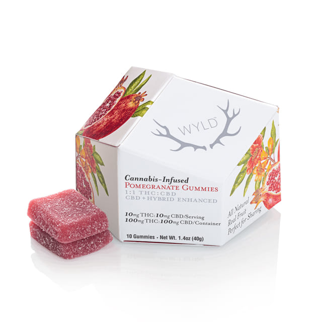 Pomegranate 1:1 CBD:THC Gummies - Pomegranate CBD