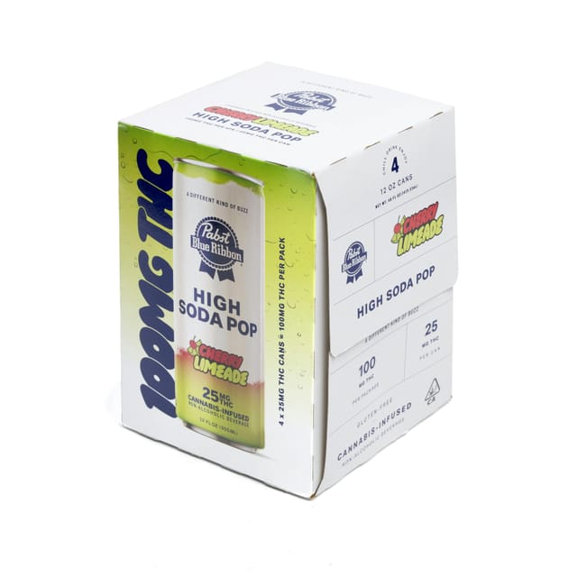 Cherry Limeade Infused High Soda Pop | 25mg | 4 pack - 4 Pack Drinks
