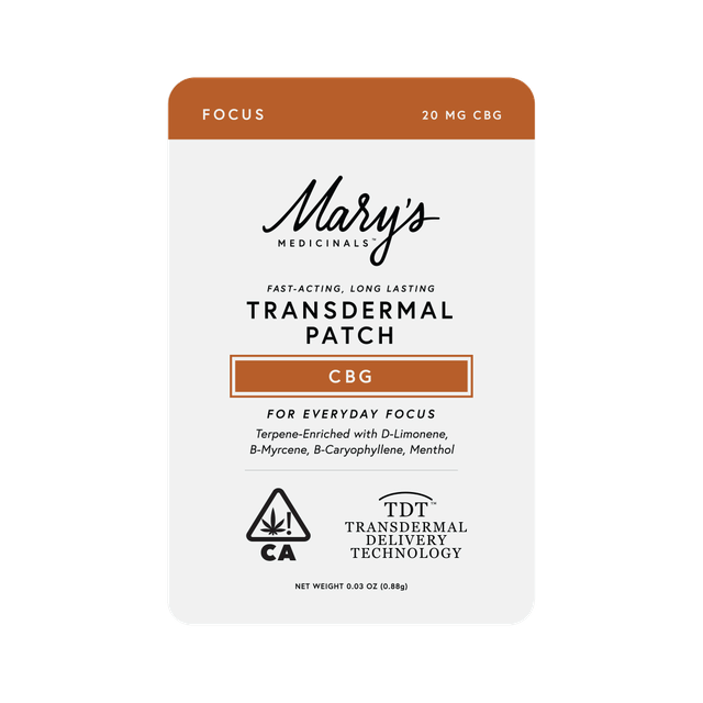 Focus Transdermal Patch - CBG *SPECIAL PRICING* - CBG Focus Patch