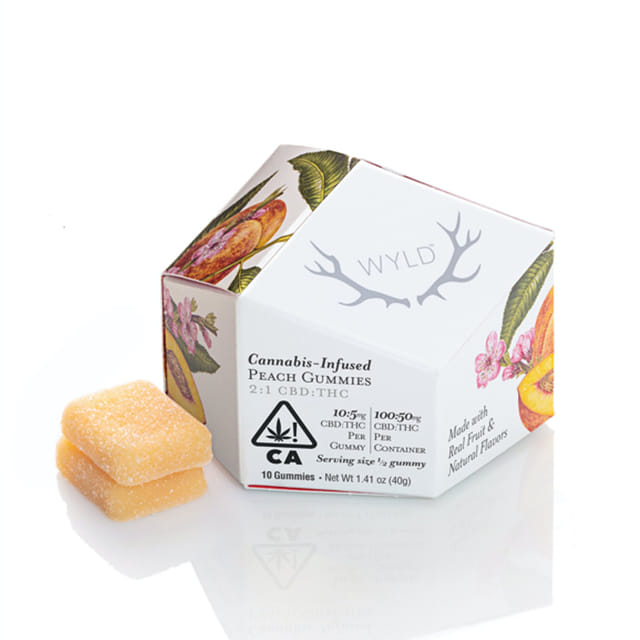 Peach 2:1 CBD:THC Gummies - Peach 2:1 CBD