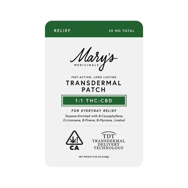 Relief Transdermal Patch - 1:1 CBD:THC *SPECIAL PRICING* - CBD:THC Relief Patch