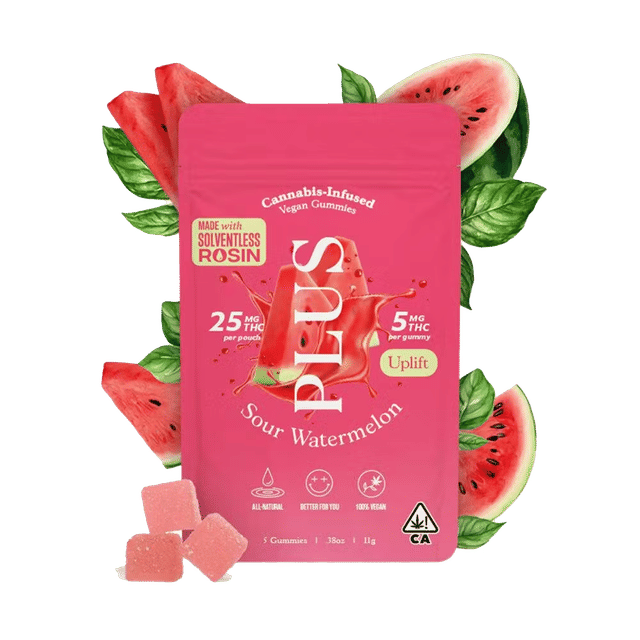 Classic Rosin - Sour Watermelon Gummies - Mini Pouch - 5 Gummies