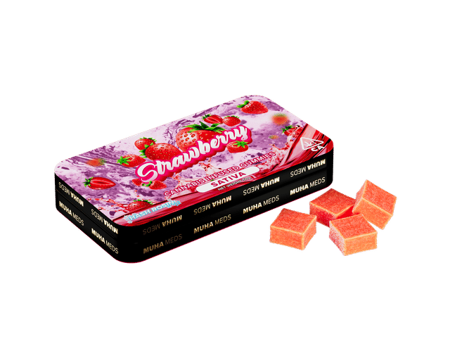 Strawberry Tin Hash Rosin Gummies