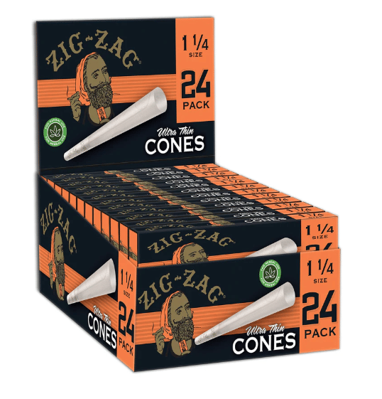 Zig Zag Ultra Thin Cones 1 1/4" 24pk