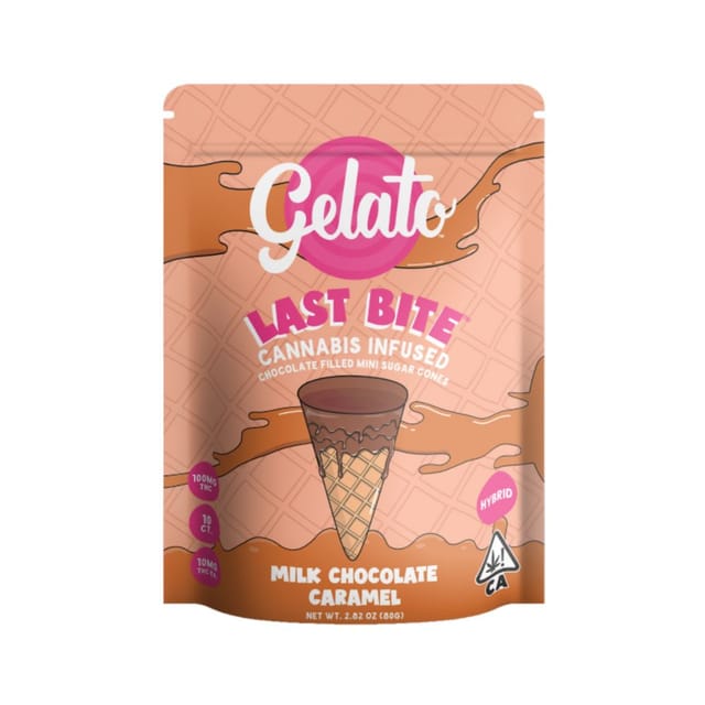 Milk Chocolate Caramel - 100mg Last Bite Cones - 10-Pack Hybrid Mini-Cones