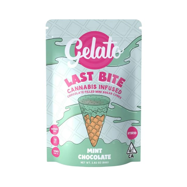 Mint Chocolate Chip - 100mg Last Bite Cones - 10-Pack Hybrid Mini-Cones