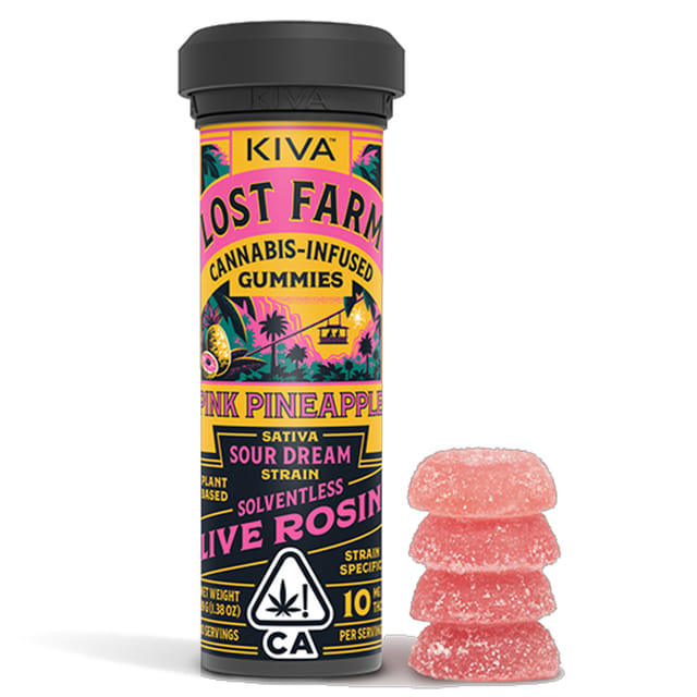 Pink Pineapple Sour Dream Lost Farm Gummies Rosin - Pink Pineapple