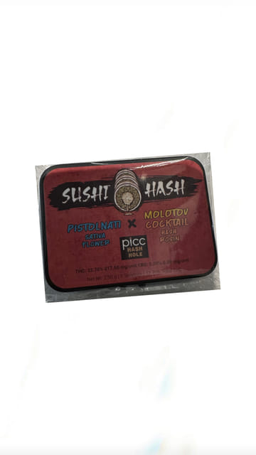 SUSHI HASH PISTOLNATTI X MOLOTOV COCKTAIL
