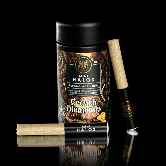 French Diamonds- Rosin Mini Halo 3g Pre-roll 5pk