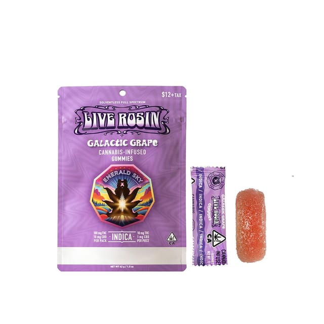Galactic Grape | 10pk 100mg Live Rosin Gummies
