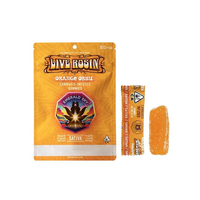 Orange Orbit | 10pk 100mg Live Rosin Gummies