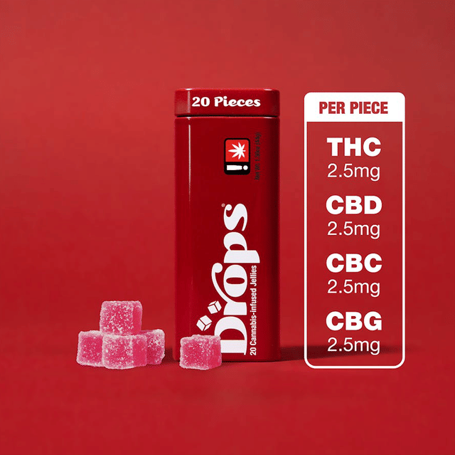 Cranberry - 50mg (1:1 CBD:THC) Rosin Gummies 20pk - 1:1 Gummy - Sativa