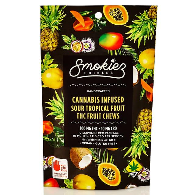 Sour Tropical Fruit CBD Fruit Chews - Sour Tropical Fruit CBD