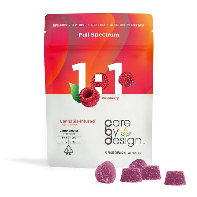 1:1 CBD Raspberry Gummies - 100mg - 1:1 Gummy