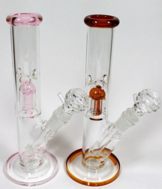 10" Straight Tube w/6 Arms Perc Water Pipe (45)