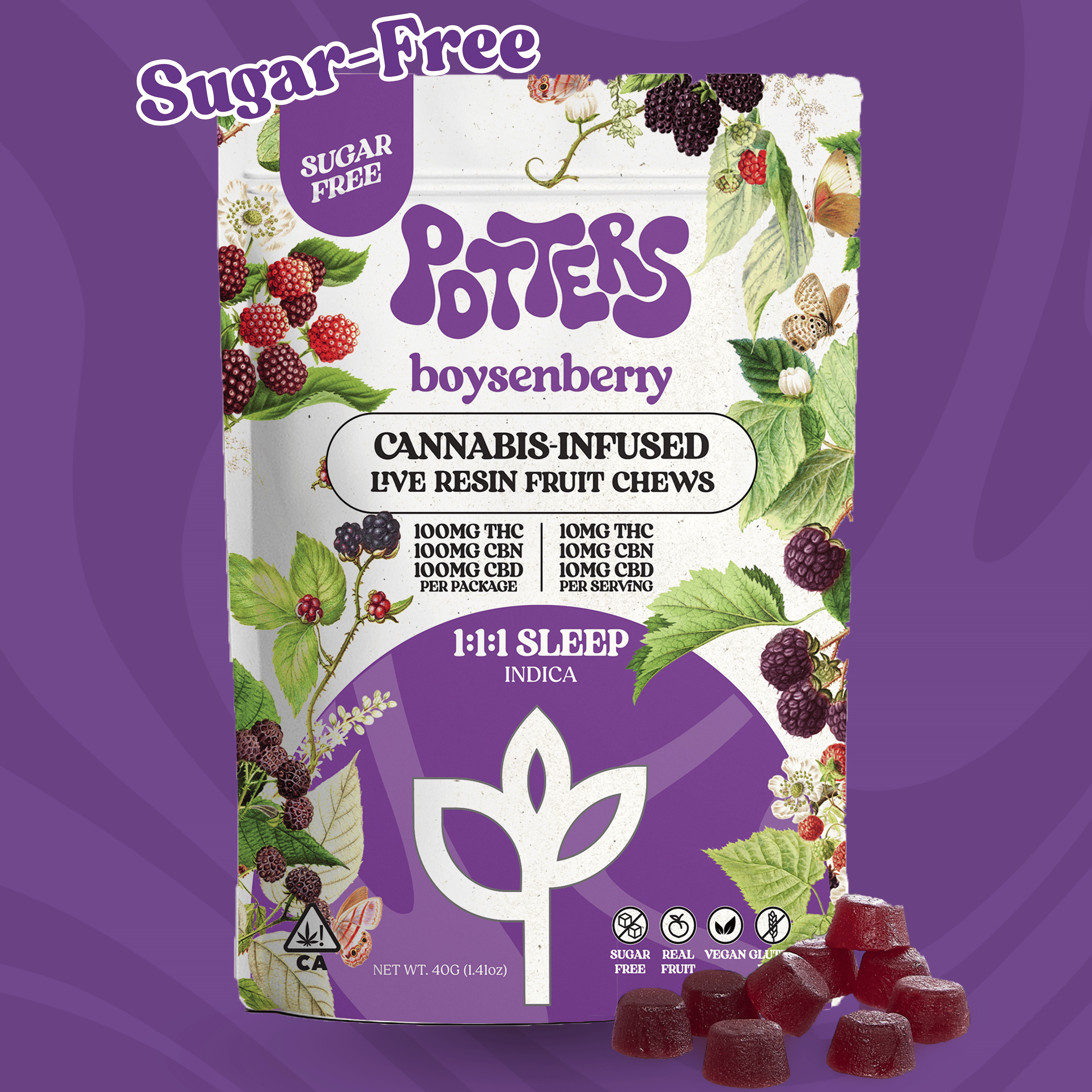 Potters: Boysenberry Fruit Chews