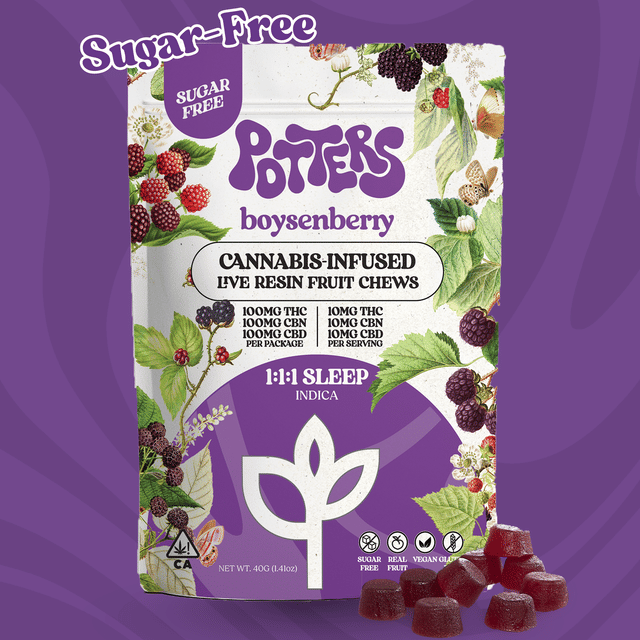 Boysenberry 1:1:1 CBN Fruit Chews 100mg