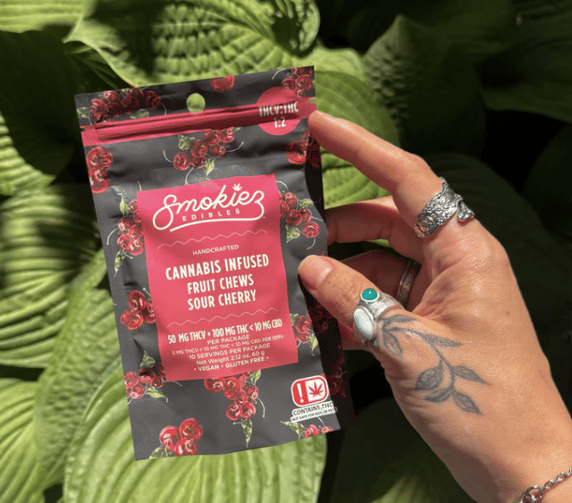 Sour Cherry 100mg 2:1 THC:THC-V Gummies - Chews