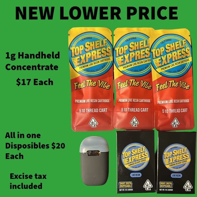 Top Shelf 1g New Lower Price Handheld Concentrate - 1g