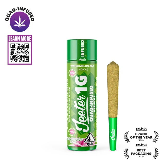 Watermelon ZKZ 1g Quad Infused Pre-Roll