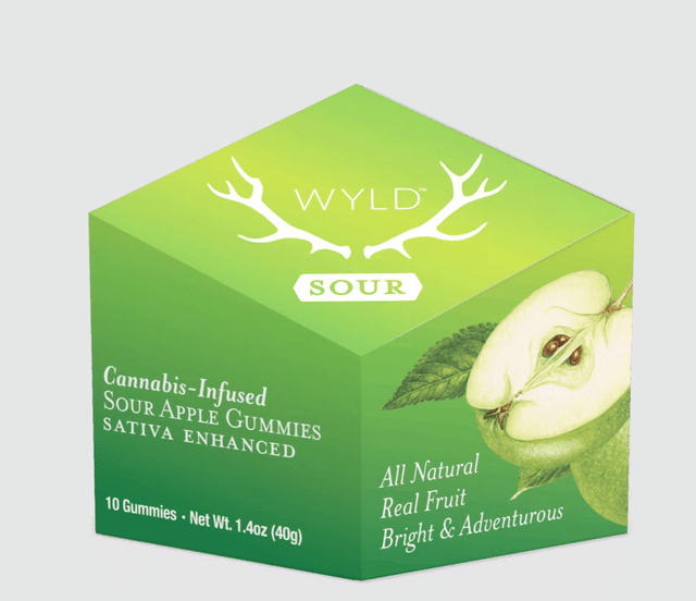WYLD: Sativa Sour Apple Gummies - 100mg