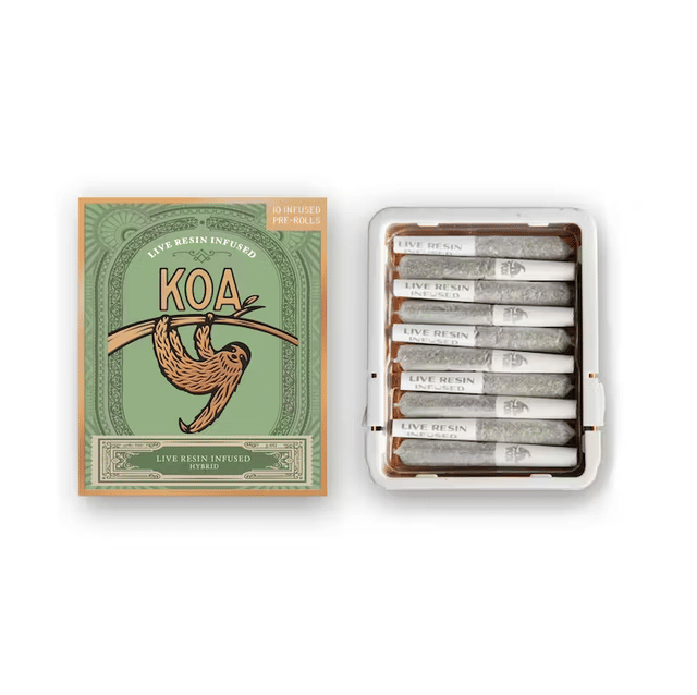 KOA: Apples & Bananas Live Resin Infused Pre-Rolls | KOA - 3.5g (.35x10)