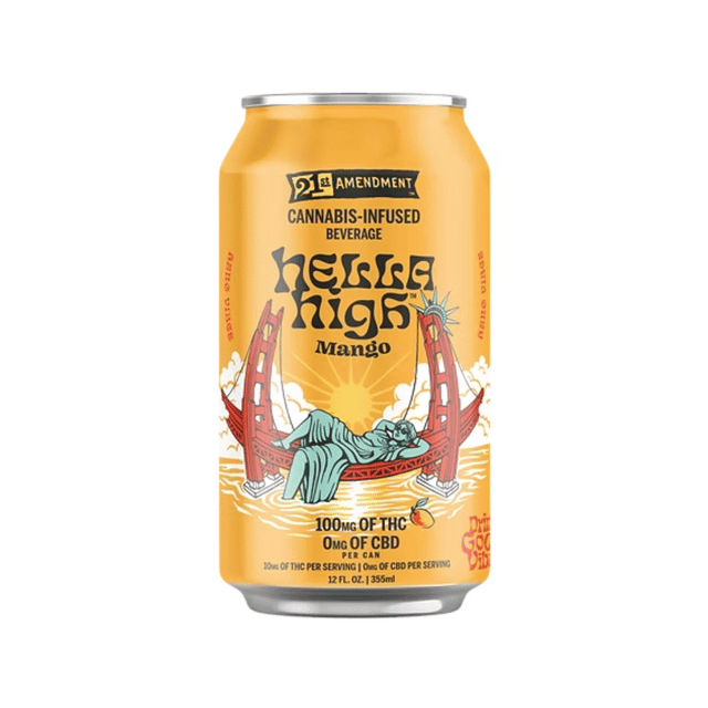 21st Amendment | Hella High Mango Beverage 12oz - 100mg