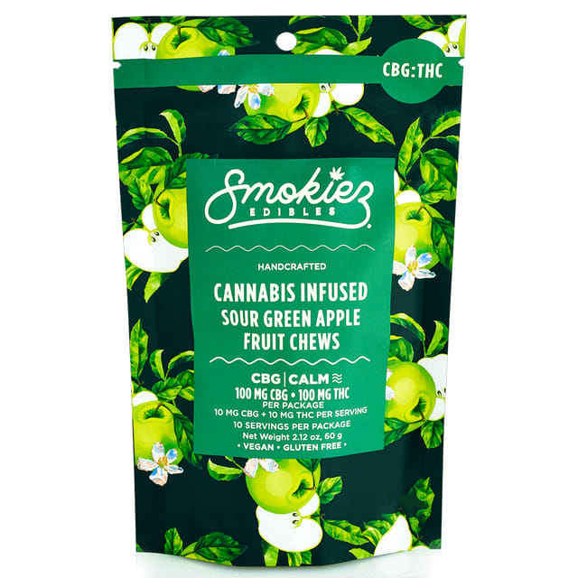 Sour Green Apple CBG Fruit Chews - Sour Green Apple CBG