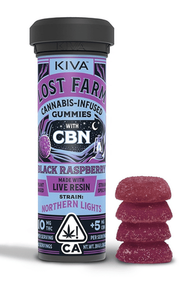 Lost Farm Black Raspberry Northern Lights Cbn 10:5 Gummies