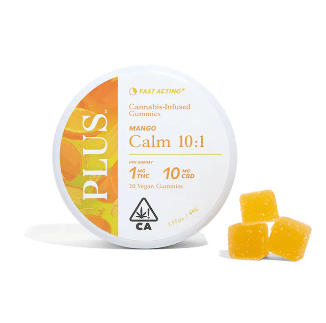 Mango Calm 10:1 CBD:THC Plus Gummies - Mango Calm 10:1