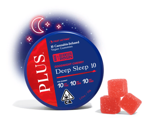 Goodnight Cherry - Sleep - 1:1:1 CBN:CBD:THC - Solventless Rosin Gummies - Goodnight Cherry Sleep Gummies