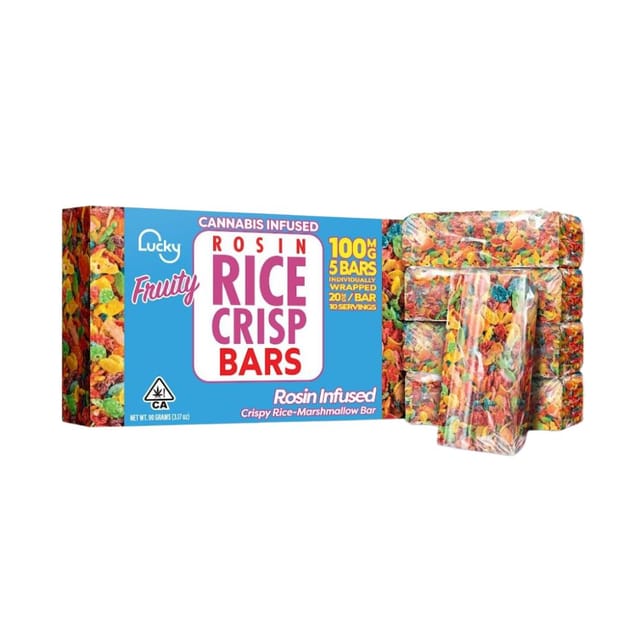 Fruity - Crispy Rosin 100mg Rice Bar (10 Pieces) - 100mg Hybrid Crispy Rice Treat