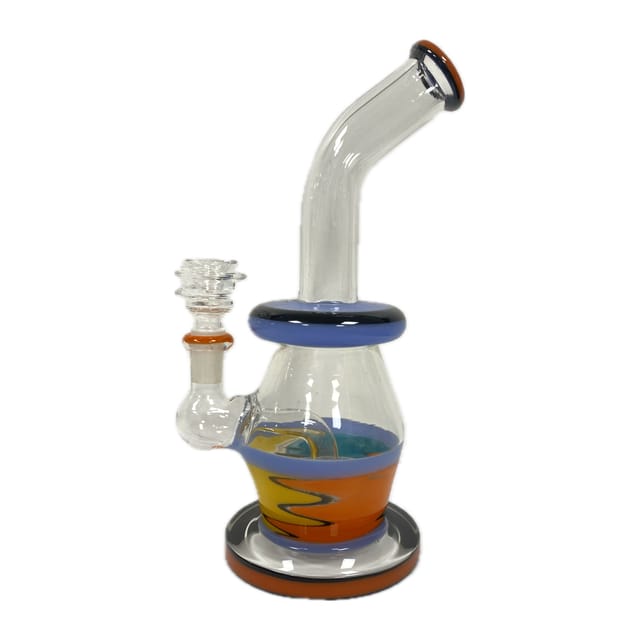 9" Colorful Handmade Water Pipe Bubbler (Multicolored)