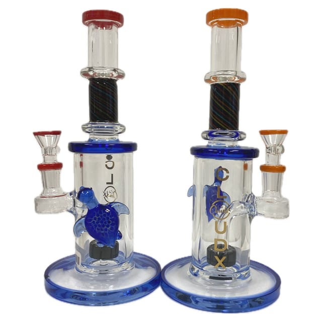 8" Turtle CloudX Water Pipe Bubbler (Multicolored)