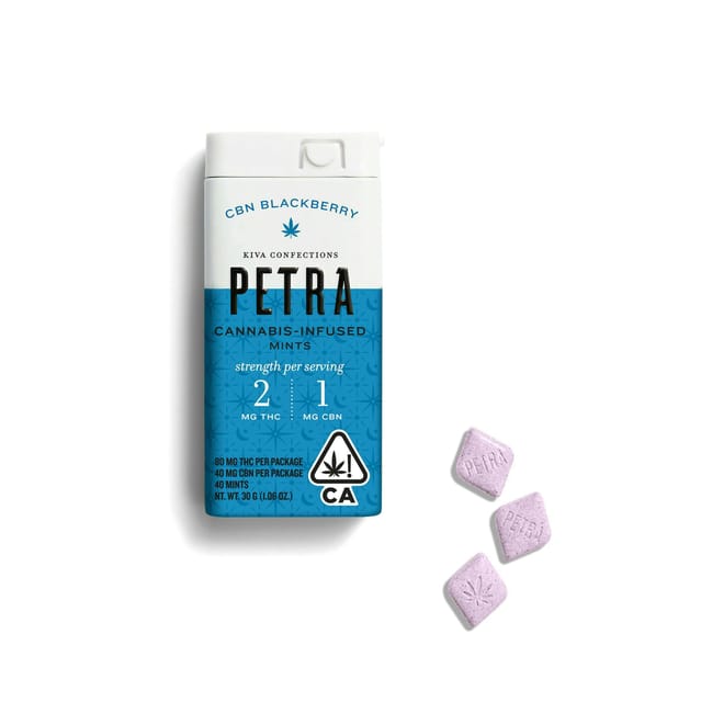 Petra: Blackberry CBN Mints 2.5:1 - 100mg THC 40mg CBN