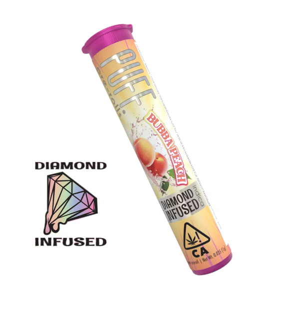 Bubba Peach - 1g Diamond Infused Pre Roll - 1g Infused PR - Indica