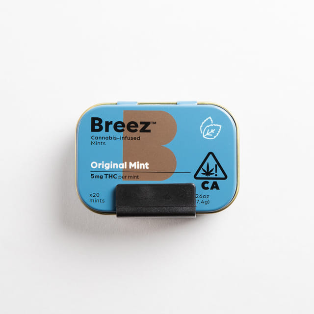 Breez Original Mint 100mg Tin (20 Mints) - 100mg hybrid 20 Mints