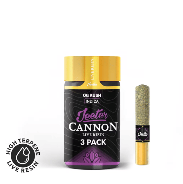 OG Kush Live Resin Cannon 3 Pack Pre-Roll