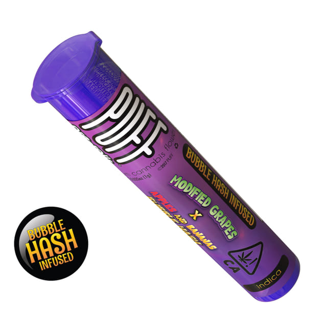 Modified Grapes x Apples and Bananas Bubble Hash 1g Infused Pre-Roll - 1g Indica Infused Pre-Roll