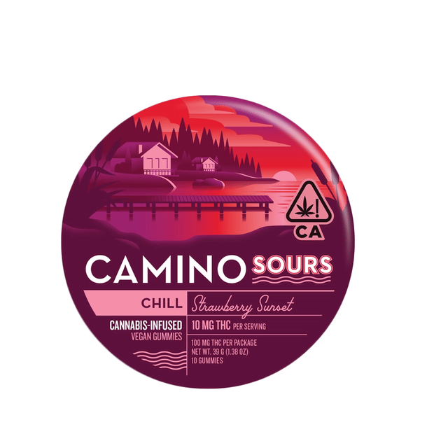 Sour Strawberry Sunset Camino Gummies (100Mg)