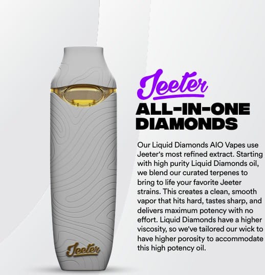 Jeeter - AIO Berry White Liquid Diamond Disposable 1g - Jeeter - AIO Berry White Liquid Diamond Disposable 1g