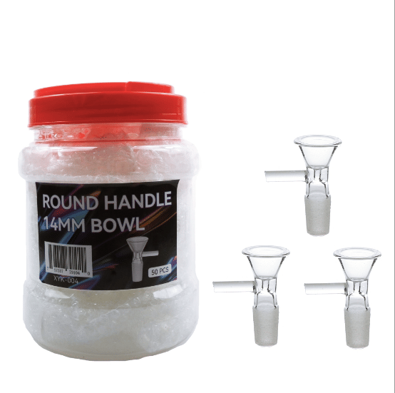 14mm Clear Bowl With Handle for Waterpipe - 14mm Bowl