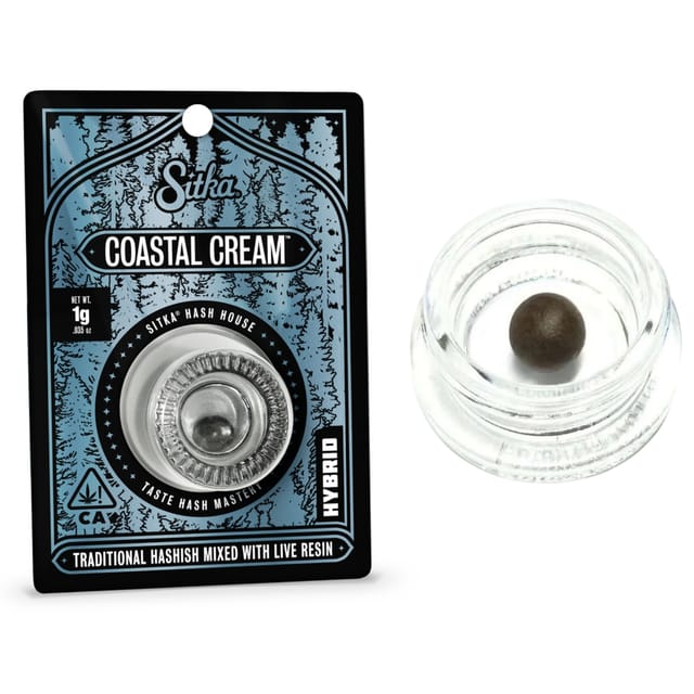 Coastal Cream Temple Ball Hashish 1g