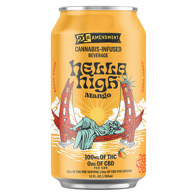 Hella High Mango Sparkling Water - 100mg *B2G1 EVERYDAY* - Hella High Mango (H)