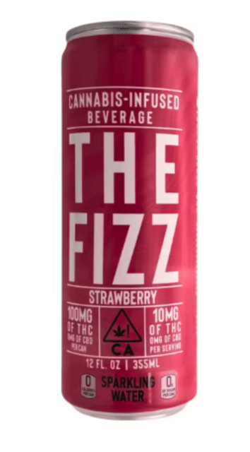 The Fizz Strawberry Sparkling Water (100mg)
