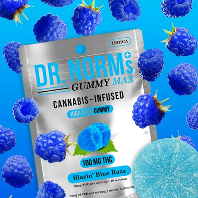 Blazin Blue Razz MAX Gummy 100mg