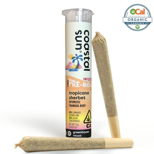 Tropicana Sherbet Infused Greenhouse 0.75g Pre-Roll 2pk 1.5g