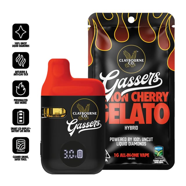 Lemon Cherry Gelato (1g) - Gassers All-In-One Liquid Diamonds Vape