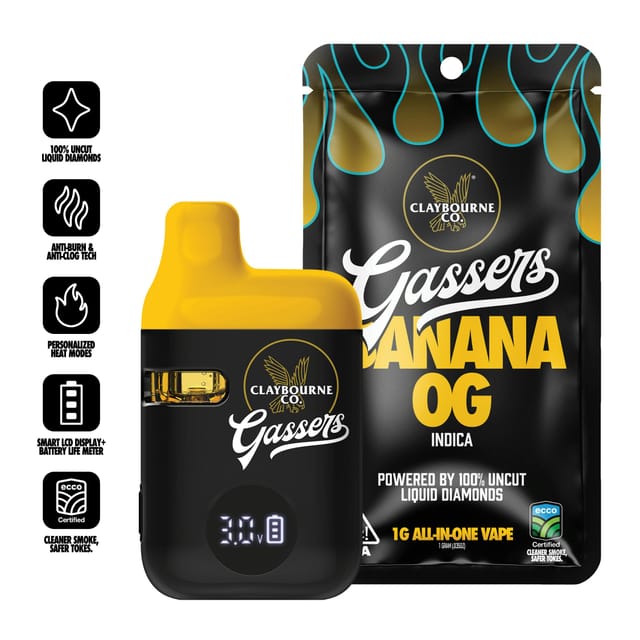 Gassers - Banana OG 1g Liquid Diamonds AIO Vape